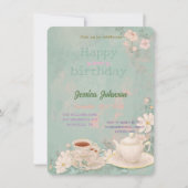 シャビーシックなティーパーティーの招待状 招待状 (正面)