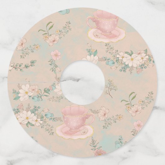 シャビーシックなティーパーティー　ブライズシャワー ワイングラスタグ (裏面)