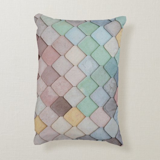 シャビーシックなパステルタイルズカフリンク アクセントクッション (裏面(縦))