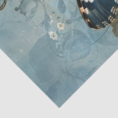 シャビーシックなブルーバタフライ&バラティッシュペーパー 薄葉紙 (詳細)