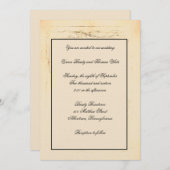 シャビーシックなボウウェディング招待状 招待状 (正面/裏面)