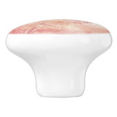 シャビーシックなルックピンク&ピーチフローラデコパージュ セラミックノブ (側面)