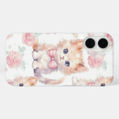シャビーシックなロマンチックな子猫フローラ Case-Mate iPhoneケース (裏面 (横))