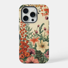シャビーシックなヴィンテージ風の野の花 iPhone 15 PROケース