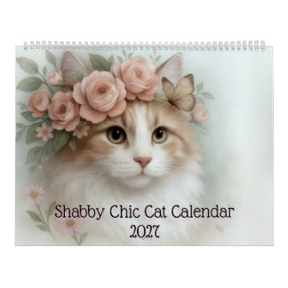 シャビーシックな猫カレンダー 2027 カレンダー