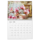 シャビーシックな瞬間 - ヴィンテージ フラワーズ & タイムレス T カレンダー (3月 2026)