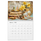 シャビーシックな瞬間 - ヴィンテージ フラワーズ & タイムレス T カレンダー (2月 2026)