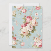 シャビーシックな花のウェディング 招待状 (裏面)