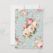 シャビーシックな花柄 サンキューカード (裏面)