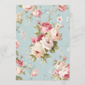 シャビーシックな花柄 メニュー (裏面)