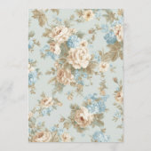 シャビーシックな花柄 メニュー (裏面)