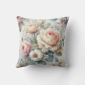 シャビーシックアンティークバラ クッション (裏面)