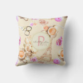 シャビーシックインヴィンテージパリ クッション (裏面)