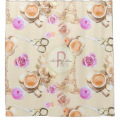 シャビーシックインヴィンテージパリ シャワーカーテン (正面)