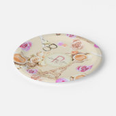 シャビーシックインヴィンテージパリ ペーパープレート (アングル)