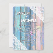 シャビーシックウッドアンドレース結婚式招待状 招待状 (正面)