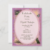 シャビーシックエッフェルタワー&レッドワインバチェロレッテ 招待状 (裏面)