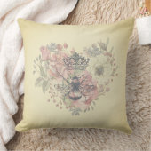 シャビーシッククラウンビー装飾用クッション クッション (ブランケット)