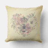 シャビーシッククラウンビー装飾用クッション クッション (正面)