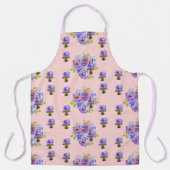 シャビーシックコテージコアパンジーフローラエプロン エプロン (正面)
