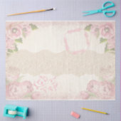 シャビーシックコラージシリーズデザイン17 薄葉紙 (クラフト)