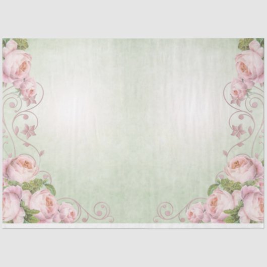 シャビーシックコラージシリーズデザイン6 薄葉紙 (正面)