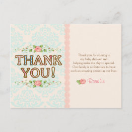 シャビーシックサンキューカード ポストカード