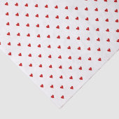 シャビーシックシンプル赤いハートパタンの白 薄葉紙 (詳細)