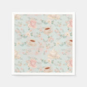 シャビーシックティーパーティーブライダルシャワー スタンダードカクテルナプキン (正面)