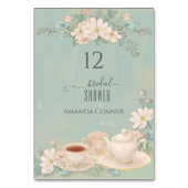 シャビーシックティーパーティーブライダルシャワー テーブルナンバー (正面)