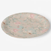 シャビーシックティーパーティーブライダルシャワー ペーパープレート (アングル)