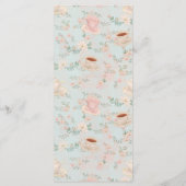 シャビーシックティーパーティーブライダルシャワー メニュー (裏面)