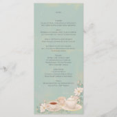 シャビーシックティーパーティーブライダルシャワー メニュー (正面)