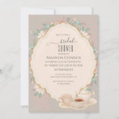 シャビーシックティーパーティーブライダルシャワー 招待状 (正面)