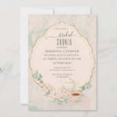 シャビーシックティーパーティーブライダルシャワー 招待状 (正面)