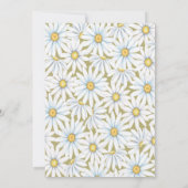 シャビーシックデイジーフローラベビーシャワー招待状 招待状 (裏面)