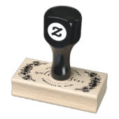 シャビーシックトレンディーフローラリース名&アドレス ラバースタンプ (スタンプ)