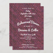 シャビーシックハートリハーサルディナー招待状 招待状 (正面/裏面)
