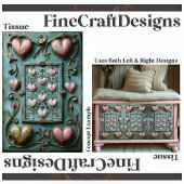 シャビーシックハート+つる植物デコペ離れ158 薄葉紙