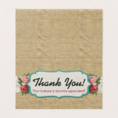 シャビーシックバラオンヴィンテージレースバーラップありがとう (外部フラット)