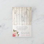 シャビーシックバラズ素朴ウッドカスタム誕生日 カード (内部)