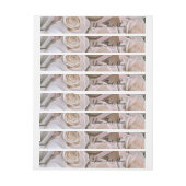 シャビーシックバラフローラエレガント招待状カスタム ラップアラウンド宛名ラベル (シート)