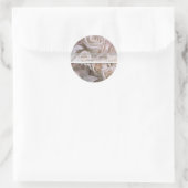 シャビーシックバラフローラブライダルシャワーカスタムフリット ラウンドシール (バッグ)