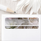 シャビーシックバラフローラブライダルシャワー招待 ラベル (インサイチュ)