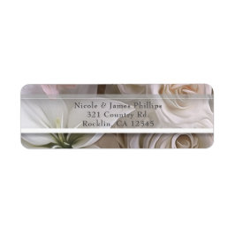 シャビーシックバラフローラブライダルシャワー招待 ラベル