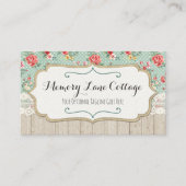 シャビーシックバラレース&バーラップヴィンテージブティック 名刺 (正面)