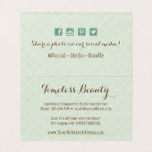 シャビーシックバラヴィンテージジュエリーサンキューカード (内部フラット)