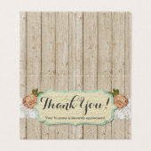 シャビーシックバラ素朴オンウッド&レースありがとう (外部フラット)