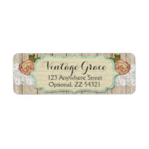 シャビーシックバラ素朴&ウッド差出人住所