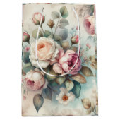 シャビーシックバラ ミディアムペーパーバッグ (正面)